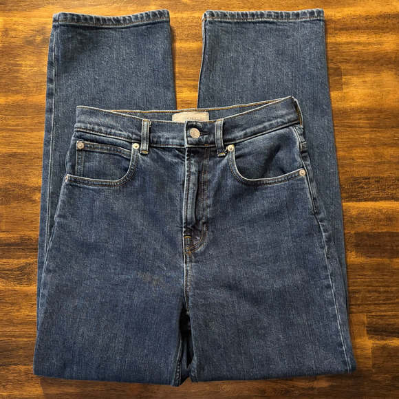 Everlane Women’s 26 x 28 Way High Jean Straight Leg Jean Organic Cotton Denim - Picture 3 of 12